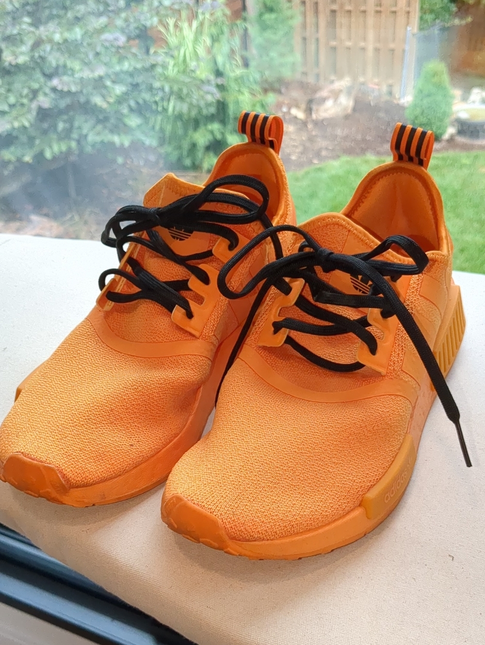adidas Orange Slip-On Trainer with Black Accents